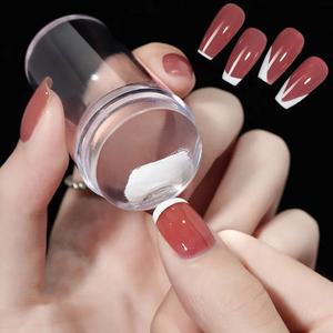 투명고무판 네일 스탬핑 플레이트 투명 젤리 아트 스탬퍼 스크레이퍼 세트 프린트 실리콘 마시멜로 디자인 매니큐어 액세서리 도구