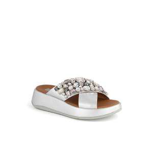 [백화점매장 정품] 핏플랍 25S/S F-모드 쥬얼 크로스 슬라이드FFSO5E138 SV(143) 트렌디한, 임산부도 편안