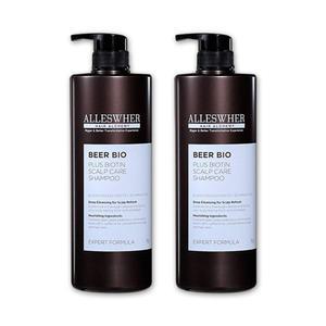 알레스버 비어 바이오 스칼프 탈모 맥주 효모 샴푸 1kg 2개