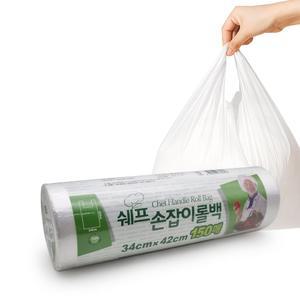 쉐프 손잡이 롤백 34x42cm 150매 롤형 위생 비닐봉투