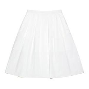LEE W 코튼 플리츠 롱 치마 B1 LE2501SR02 WH