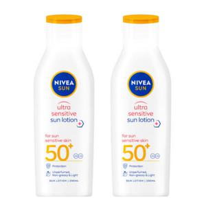 니베아 바디 선크림 선로션 센서티브 스킨 200ml X2개