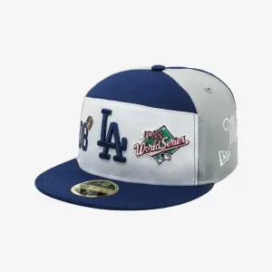 뉴에라모자 GQC 14724869 MLB LA 다저스 스크립트 스플릿 패널 사이즈캡 화이트/다크 로얄