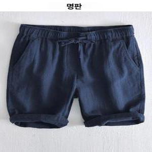 고급 린넨 남자 밴딩 마반바지 루즈핏 5부 모시 삼베 캐주얼 빅사이즈 7컬러