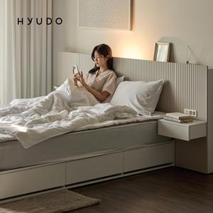 [8월 5% 최종판매가 265,050] 휴도 선유 E0 호텔식 템바보드 LED 서랍형 3단 수납침대 싱글 퀸 라지킹
