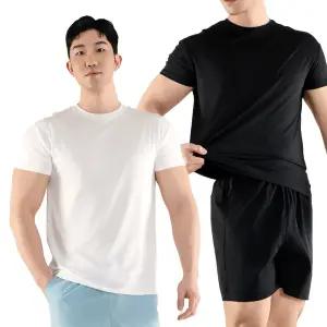 [1장+1장] 머슬핏 반팔티 남성 스포츠 쿨링 기능성 반팔