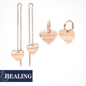 [도로시] 14k 엣지 하트 플로우 귀걸이_Atype롱스타일