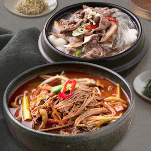 미스타셰프 육개장 600g 3팩 + 버섯뚝불 400g 3팩 /간편조리/즉석식품