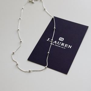 [제이로렌(J.LAUREN)]제이로렌 N0885 스네이크 볼체인 실버 초커목걸이
