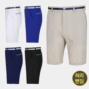 남자 허리 배색 골프 밴딩 반바지 BNHP1 여름 스판