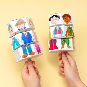 종이 회전그림판/만들기재료/만들기세트/옷 맞추기/옷 꾸미기/공예재료/공예아트/