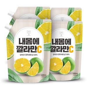 데이앤 내몸에 깔라만시원액 100% 1L x 4팩