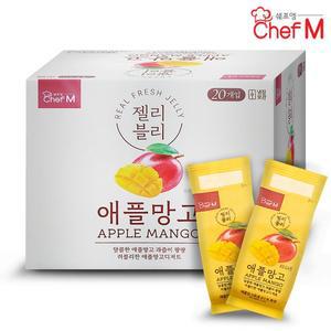 [기타]쉐프엠 젤리블리 애플망고 60gX20개입 1박스/대만식/간식/해외간식/푸딩