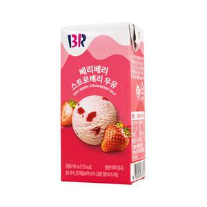 베스킨라빈스 베리베리 스트로베리 우유 190ml x 24