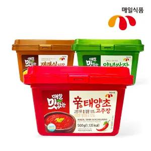 [매일식품] 매일 맛있는 고추장+된장+쌈장 500g 총 3개