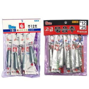 금호조침 원투 묶음추 묶음 낚시 바늘 봉돌 채비 원투추 바다봉돌 세트 25호 30호