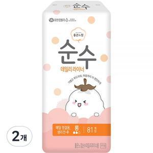 좋은느낌 순수 팬티라이너 롱 81개입 2개