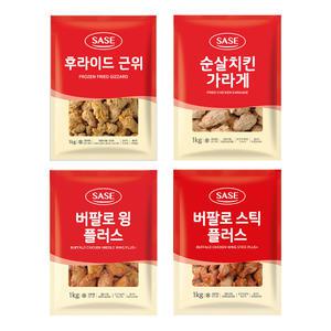 사세 버팔로윙1kg 후라이드근위 버팔로스틱 치킨너겟 순살치킨 가라아게 에어프라이어