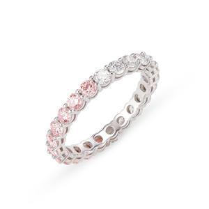 14k 클래식 랩 다이아몬드 투톤 이터니티 반지_2.5mm