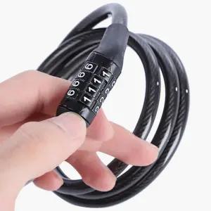 번호키 자전거 자물쇠 열쇠 와이어 도난방지 잠금장치 120cm OBC-LOCK1