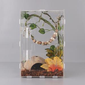 조립형 세로형 20x20x30 (소) 도마뱀사육장 아크릴사육장 크레스티드게코 도마뱀집 테라리움