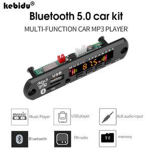 Kebidu 블루투스 5.0 디코더 보드 모듈 MP3 WMA WAV AUX 3.5mm 차량 오디오 플레이어 USB TF FM 원격 리모