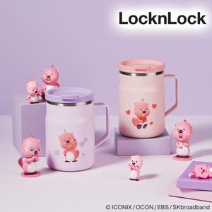 락앤락 메트로 잔망루피 밀폐머그 475ml 스텐 텀블러 손잡이 핸들 머그 컵 보온 보냉 티 커피 차 휴대용 진공