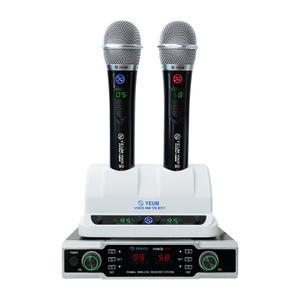 국산 900Mhz 2채널 충전식 무선마이크 노래방 보컬 찬양 강의용 ONE