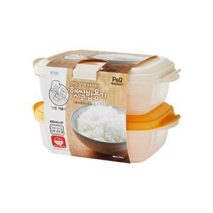 [본사직영] 피앤큐 햇쌀밥용기 400ml 2P 6세트(총12개)