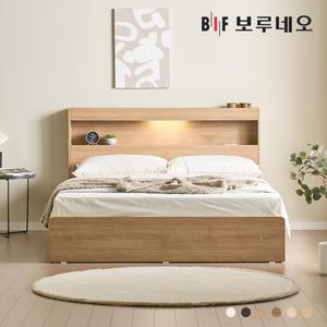 [착불]보루네오 루나Po LED 3서랍 수납 침대 프레임 Q