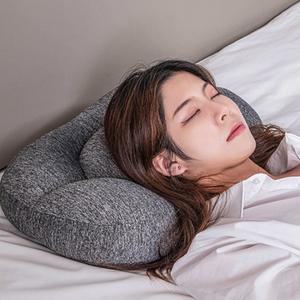 캠핑 푹신한 베개 메모리폼 수면 낮잠 목 커버 허리 비개 목침 빨아쓰는