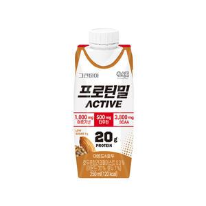 [정식품]그린비아 프로틴밀 액티브 아몬드와호두 단백질음료 250mlx18팩