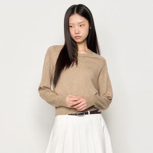 WOMAN 크루넥 풀오버 [BEIGE] / WBE1L05521