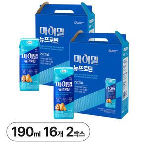 대상웰라이프 마이밀 뉴프로틴 오리지널 190ml 16개 2박스