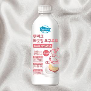 동원요구르트 덴마크 드링킹 요구르트 포스트바이오틱스 복숭아 더 맛있게 750ml 4개