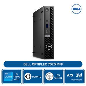 델 데스크탑 옵티플렉스 7020 MFF 미니PC i5-14500T 16GB 1TB 우분투 AS3년[개봉장착]
