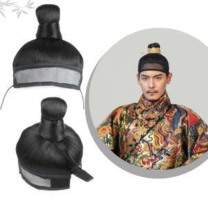 남자 상투 가발 조선시대 사극 옛날 양반 분장 긴머리 커버 상투머리 사극가발 소품 머리