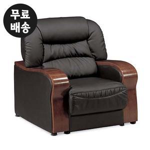 [벤티스가구]우디 사무실 가죽 쇼파 중역 임원 사장실 영업용 고급 대기실 사무용 소파 1인용(소)