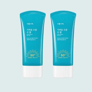 식물나라 가벼운 수분 선 젤 인생선크림 60ml 2개입