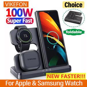 삼성기기 호환 FOLD 4 3 삼성기기 호환제품 호환 UNTRA GALAXY WATCH 5 4 3 ACTIVE 2 BUDS 고속 충전 도킹 스테이션 용 00W 3 IN 무선 충전기