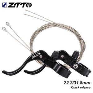 ZTTO 도로 자전거 브레이크 레버 고정 기어 부 퀵릴리즈 V 핸들 QR 22.2 31.8mm 핸들바용