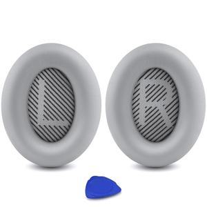 Powdiom, Bose QC35 및 QC35ii QuietComfort 35 헤드폰용 전문가용 교체 이어 패드 업그레이드, 부드러운 가죽 소재의 패드, 소음 차단 폼, 두께 추가