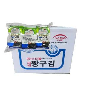 해동 짱구 파래 도시락김 4g 9봉 12개 1박스