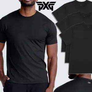 PXG 남성골프웨어 블랙 티셔츠3장 라운드 반팔티셔츠