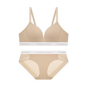 [국내매장판] 코데즈컴바인 INNERWEAR 톤온톤 컬러밴딩 노와이어 브라팬티세트_스킨 CCWRPB52SK 116500