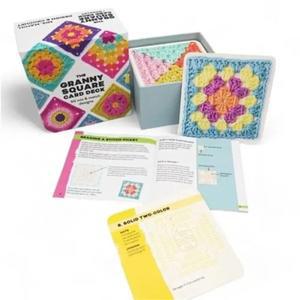 DIY 니트 패턴 카드 세트 믹스 매치 디자인 Granny Square 데크 성인호환   키트