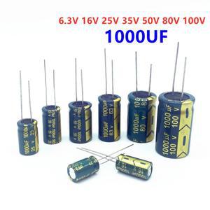 고주파 저 ESR 알루미늄 커패시터 1000UF 25V 6.3V 10V 20%