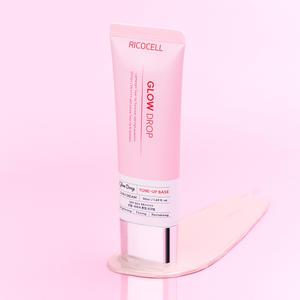 (1+1)리코셀 파데프리 광채+톤업 밀착 선크림 50ml/SPF50+ PA++++/촉촉+산뜻/눈시림케어/민감피부OK