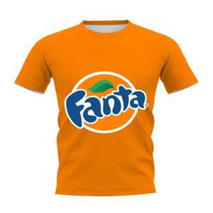Cloocl 3D 프린트 남성 티셔츠, 캐주얼 라운드 넥 시원하고 패셔너블, Fanta 하라주쿠 스타일, 노란색, 여