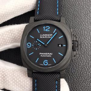 Panerai PANERAI Mechanical 44 mm 블루 다이얼 카본 섬유 보호되는 케이스 PAM01661- 시계 손목시계 명품